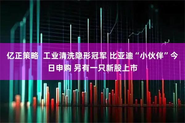 亿正策略 工业清洗隐形冠军 比亚迪“小伙伴”今日申购 另有一只新股上市