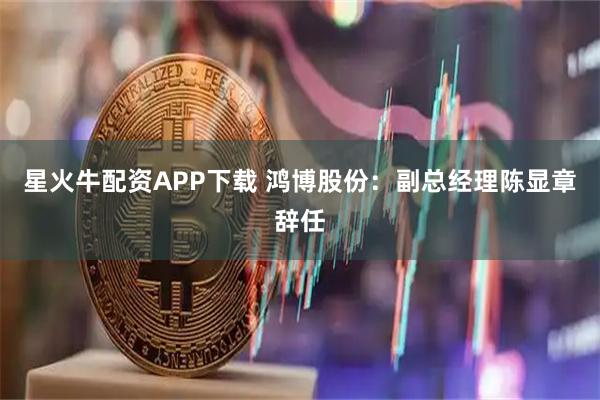星火牛配资APP下载 鸿博股份：副总经理陈显章辞任
